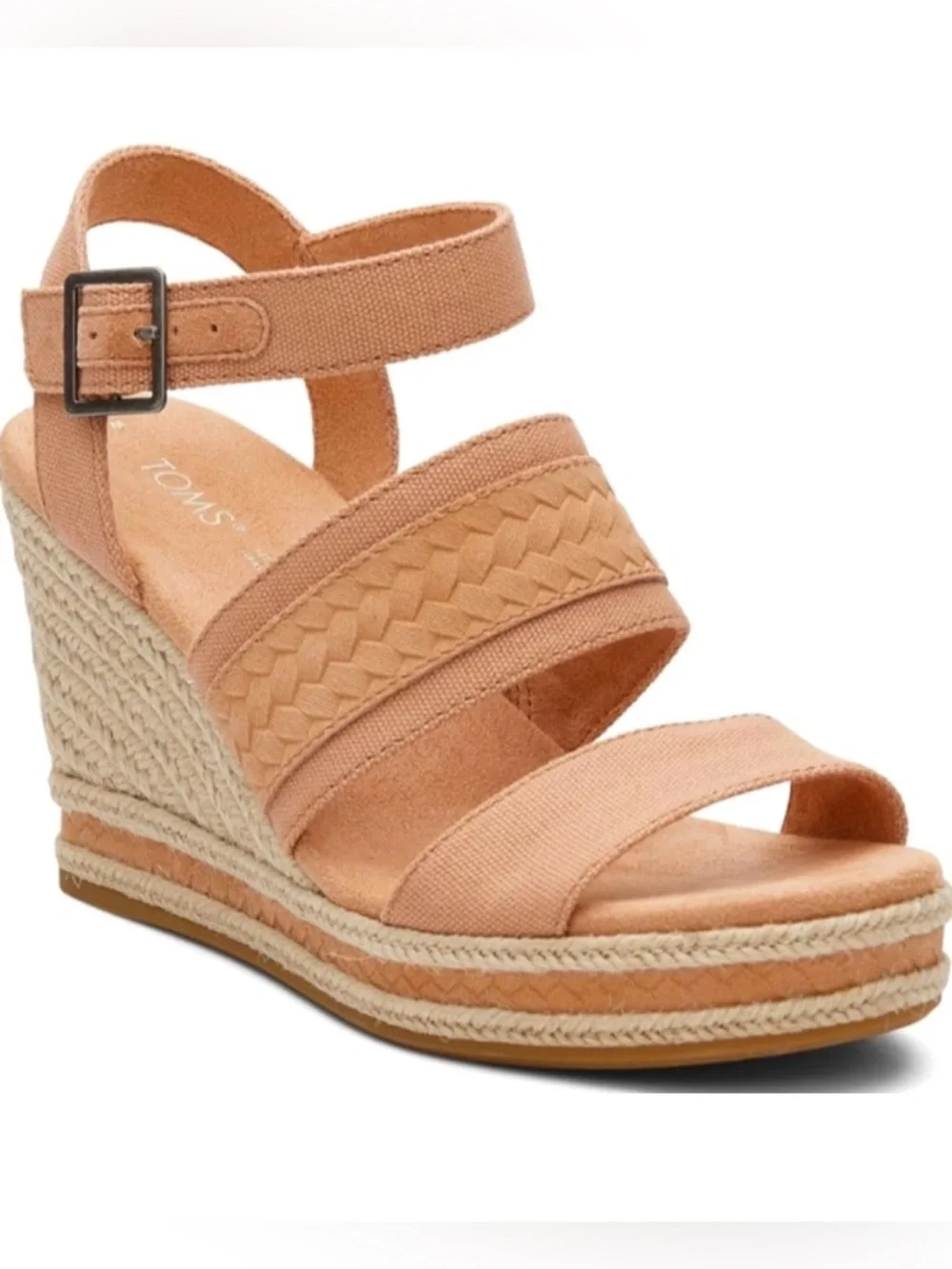 Tom’s Madelyn Sandy Beige Women’s Wedge Platform Sandals Size 9.5 New - Picture 6 of 11